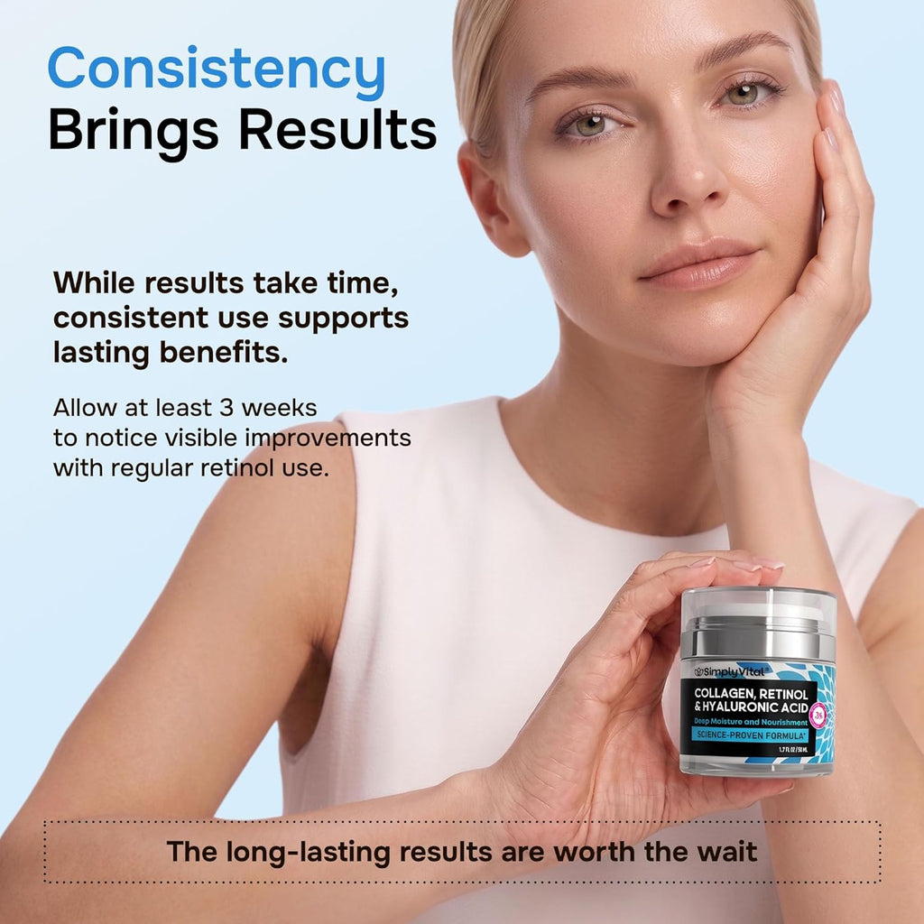 SimplyVital Anti-Aging Face & Neck Cream with Retinol - Hydrating Moisturizer for Firming Skin