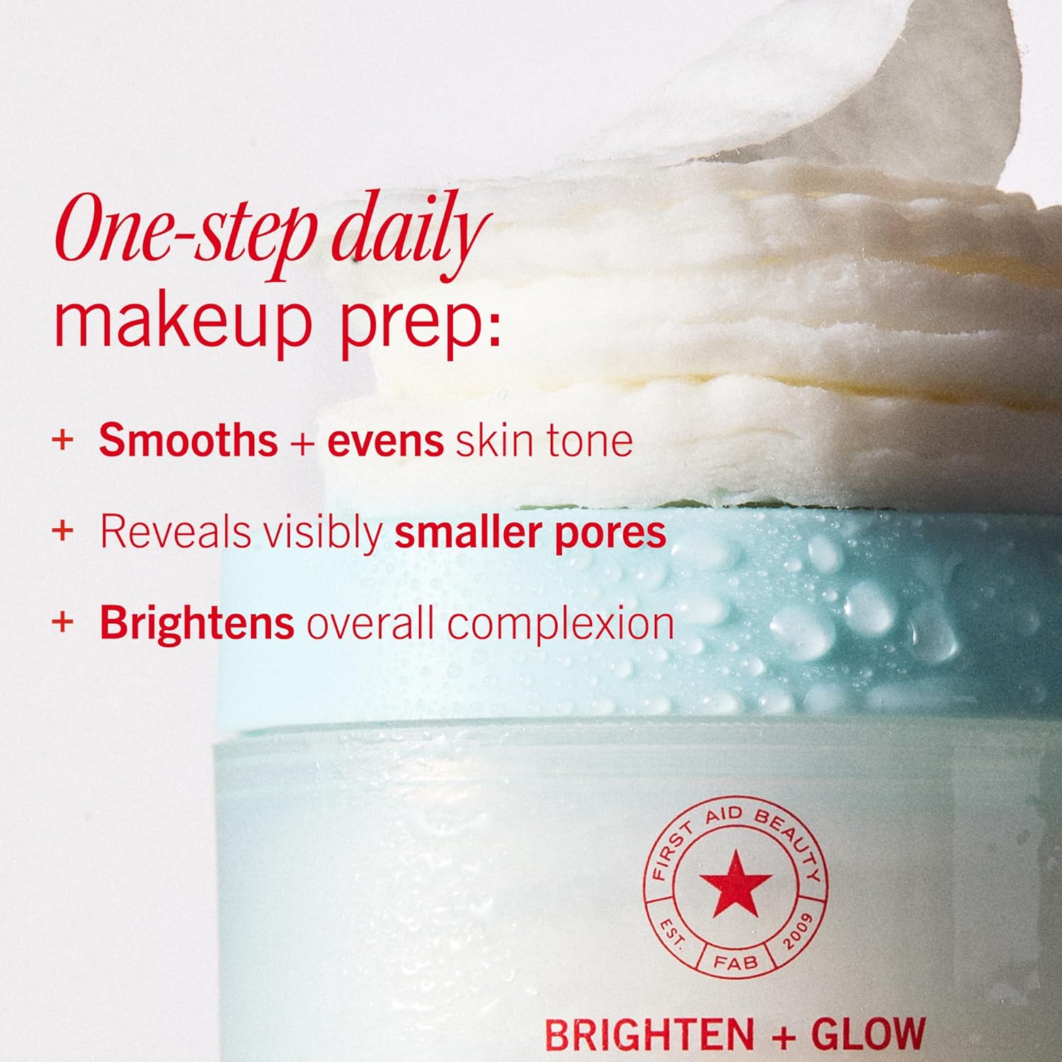 First Aid Beauty Daily Facial Treatment Pads - AHA Exfoliating & Salicylic Acid Acne Pads for Sensitive Skin, 60 Count