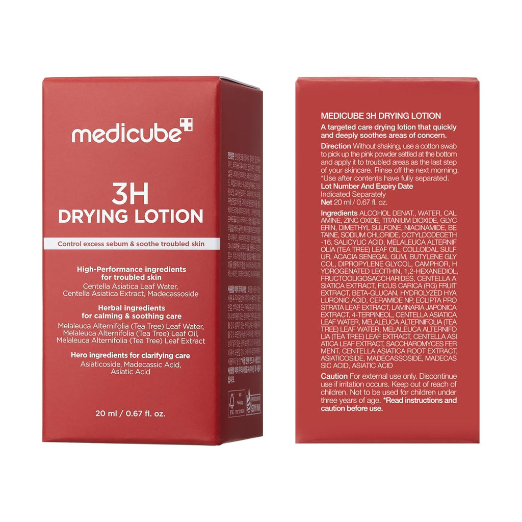 Medicube 3H Overnight Spot Drying Lotion for Troubled & Oily Skin - Calamine-Powered Formula, 20ml