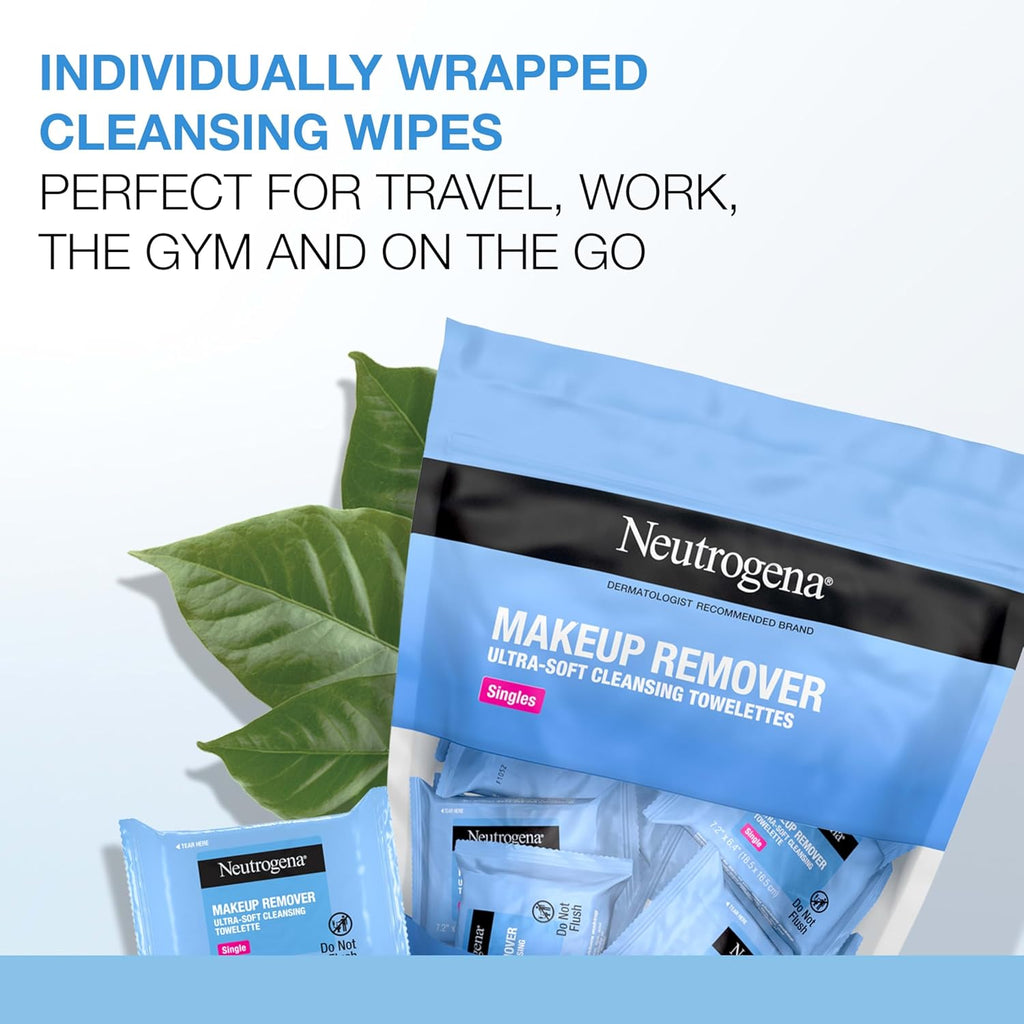 Neutrogena Makeup Remover Wipes - Daily Alcohol-Free Cleansing Towelettes (20 Count)