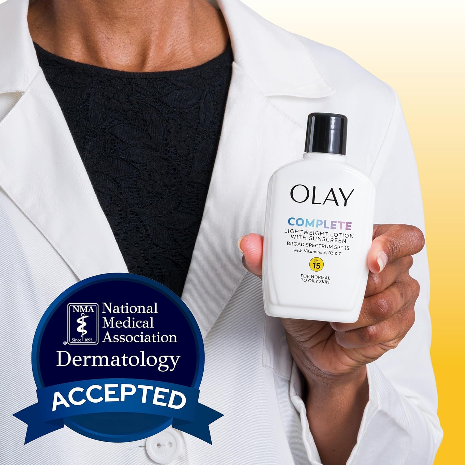 Olay Complete Face Moisturizer with SPF 15 Sunscreen - Lightweight Hydrating Lotion for Normal Skin (2 Pack)