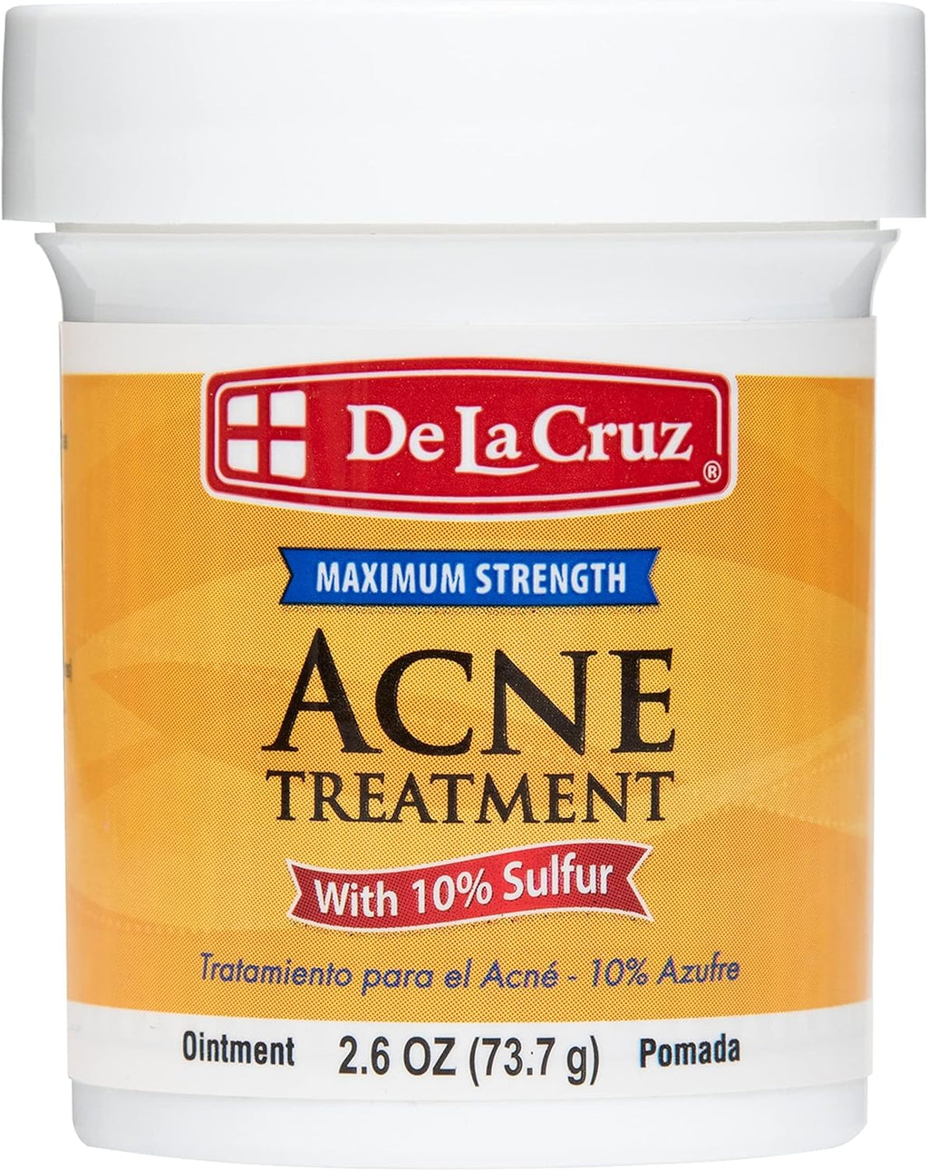 De La Cruz 10% Sulfur Ointment - Cystic Acne Treatment for Face & Body