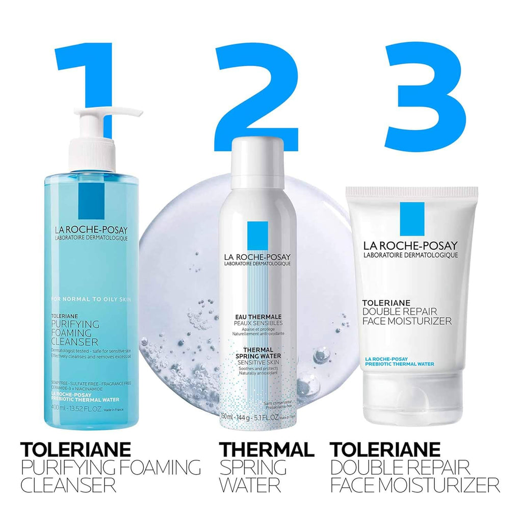 La Roche-Posay Toleriane Purifying Foaming Facial Cleanser - Oil-Free & Non-Drying for Sensitive Skin