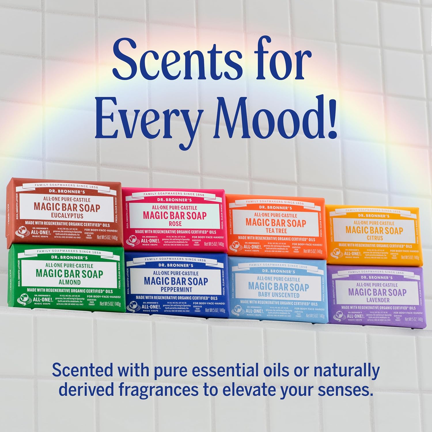 Dr. Bronner's Pure-Castile Baby Unscented Bar Soap - Gentle for Sensitive Skin, 2 Pack