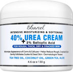 Ebanel 40% Urea Foot Cream with Salicylic Acid - For Dry Cracked Heels & Rough Skin, 4.6 oz Jar