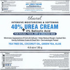 Ebanel 40% Urea Foot Cream with Salicylic Acid - For Dry Cracked Heels & Rough Skin, 4.6 oz Jar