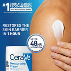 CeraVe Moisturizing Cream - 24-Hour Hydration for Dry Skin, Face & Body Cream with Ceramides & HA, 19 oz